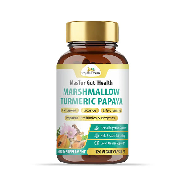 MasTur Gut Health Marshmallow Turmeric Papaya Capsules