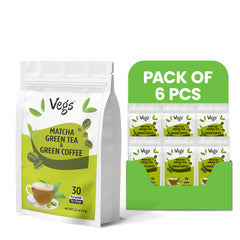 Matcha Green Tea and Coffee Tea Bags