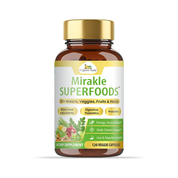 Mirakle Superfoods Greens - 30+ Green Juices & Veggies