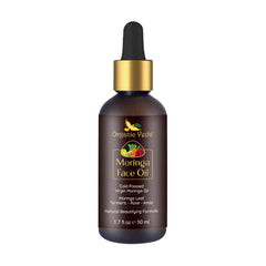 Organic Veda Moringa Face Oil capsules in 50ml bottle, showcasing the natural capsules and packaging for nourishing skincare.