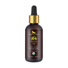 Organic Veda Neem Oil bottle in a 50ml size, with a clear label and dropper cap, suitable for skincare and plant care.