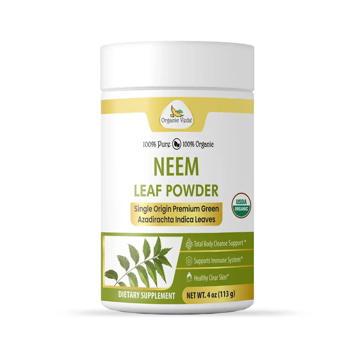 Neem Leaf Powder | Organic Antibacterial Herbal Powder | Wholistic Zone USA