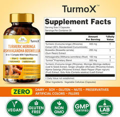 Turmox - Turmeric Moringa Ashwagandha Boswellia Capsules